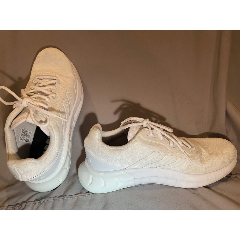 Adidas Kaptir Super Boost Mens Running Shoes Triple White Sneakers FZ2871 Size 9 - Picture 2 of 5